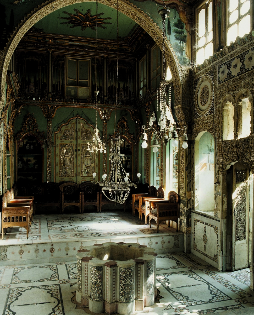 Interiér starého domu v Damasku.